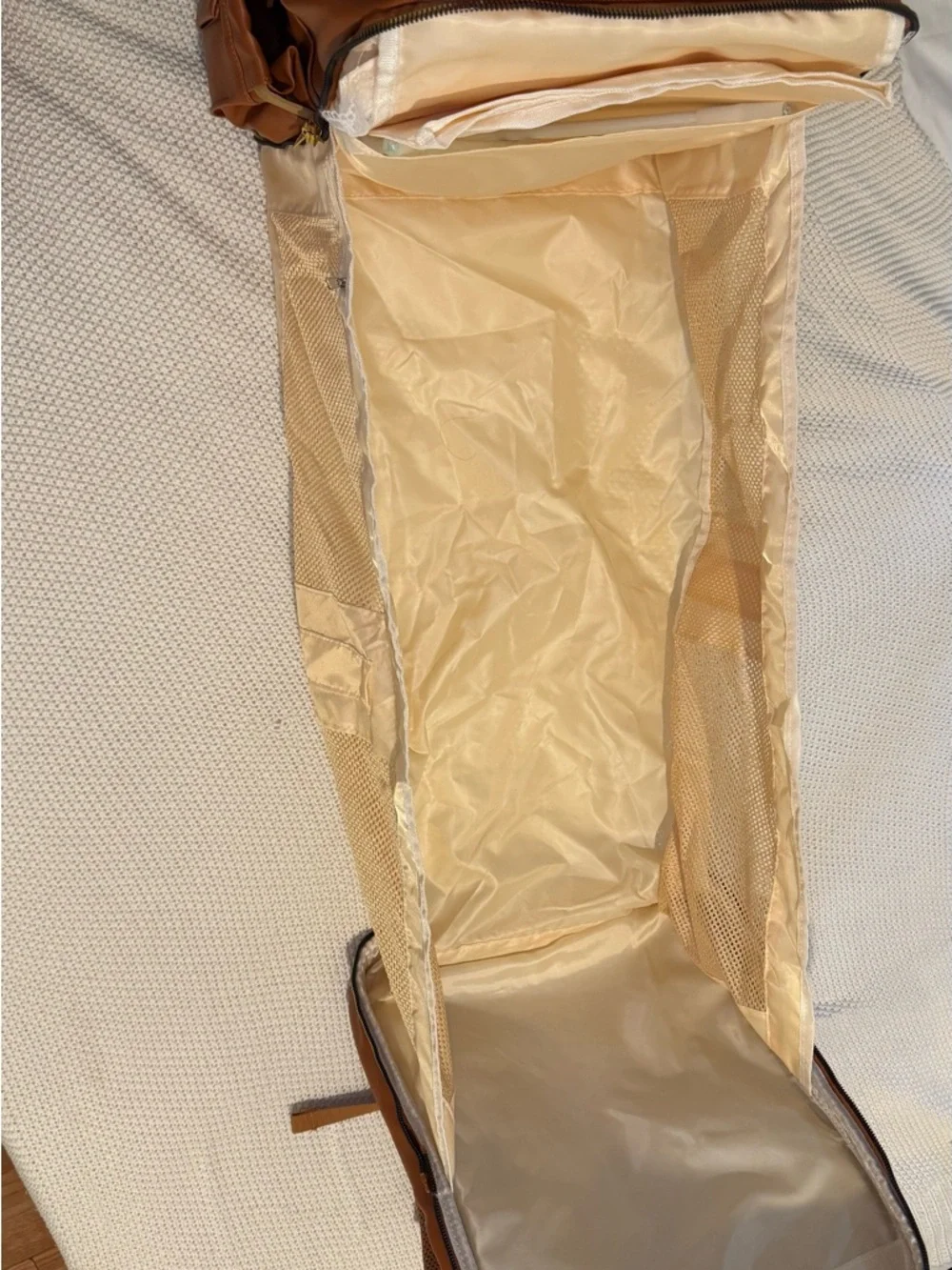 N/A quilted cognac